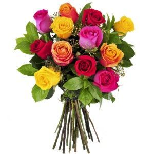 Mothers Day 18 MultiColor Roses Lebanon